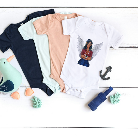 African American Hip Hop Angel Baby Onesie