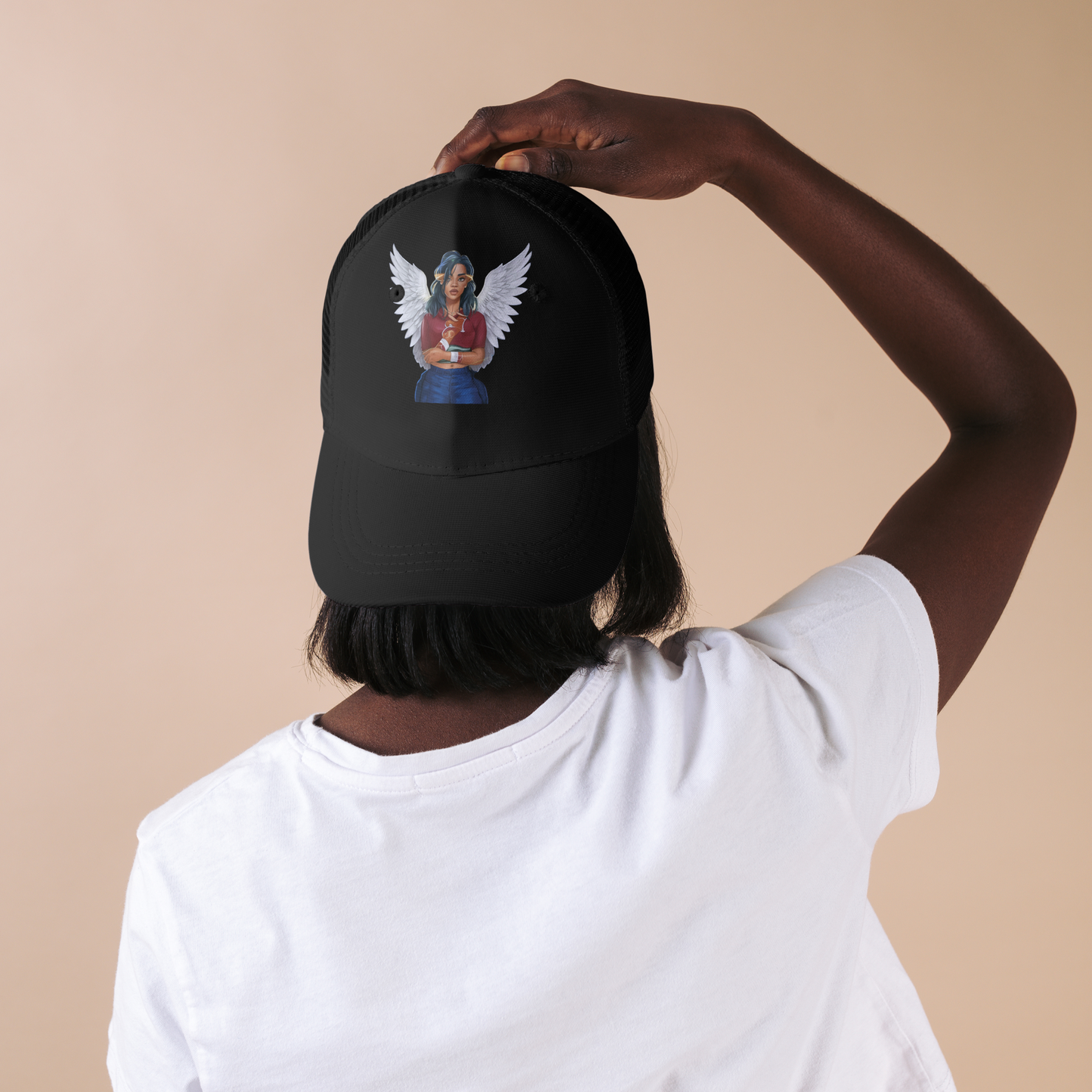 African American Hip Hop Angel Cap