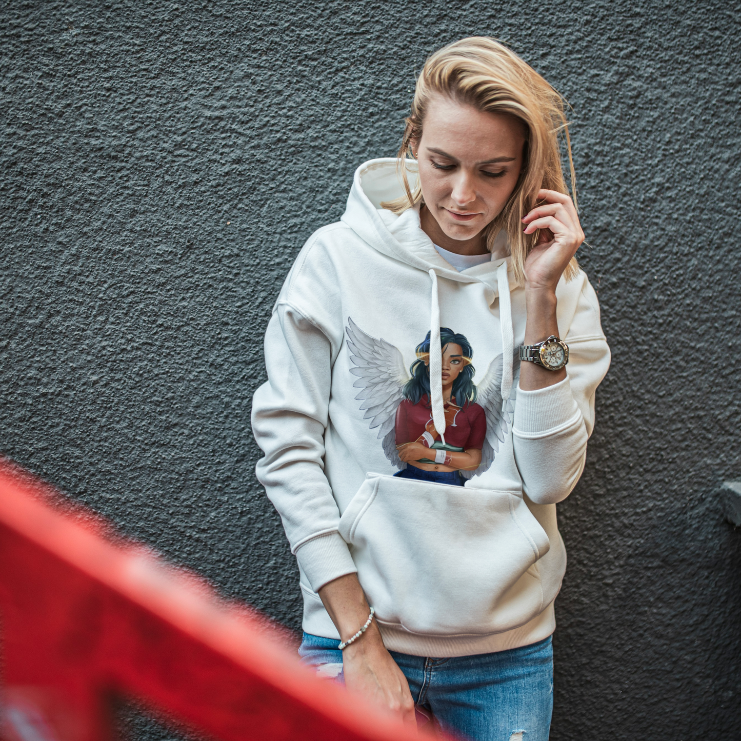 African American Hip Hop Angel Hoodie