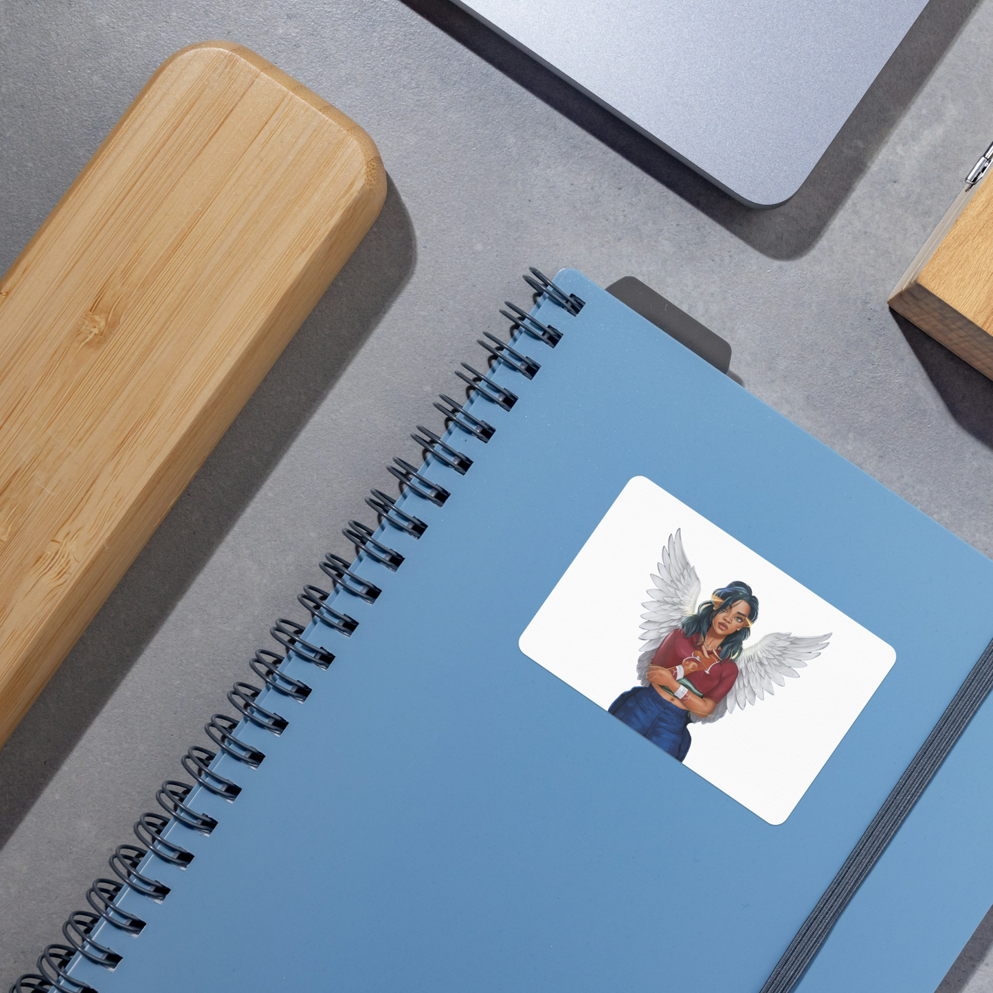 African American Hip Hop Angel Sticker