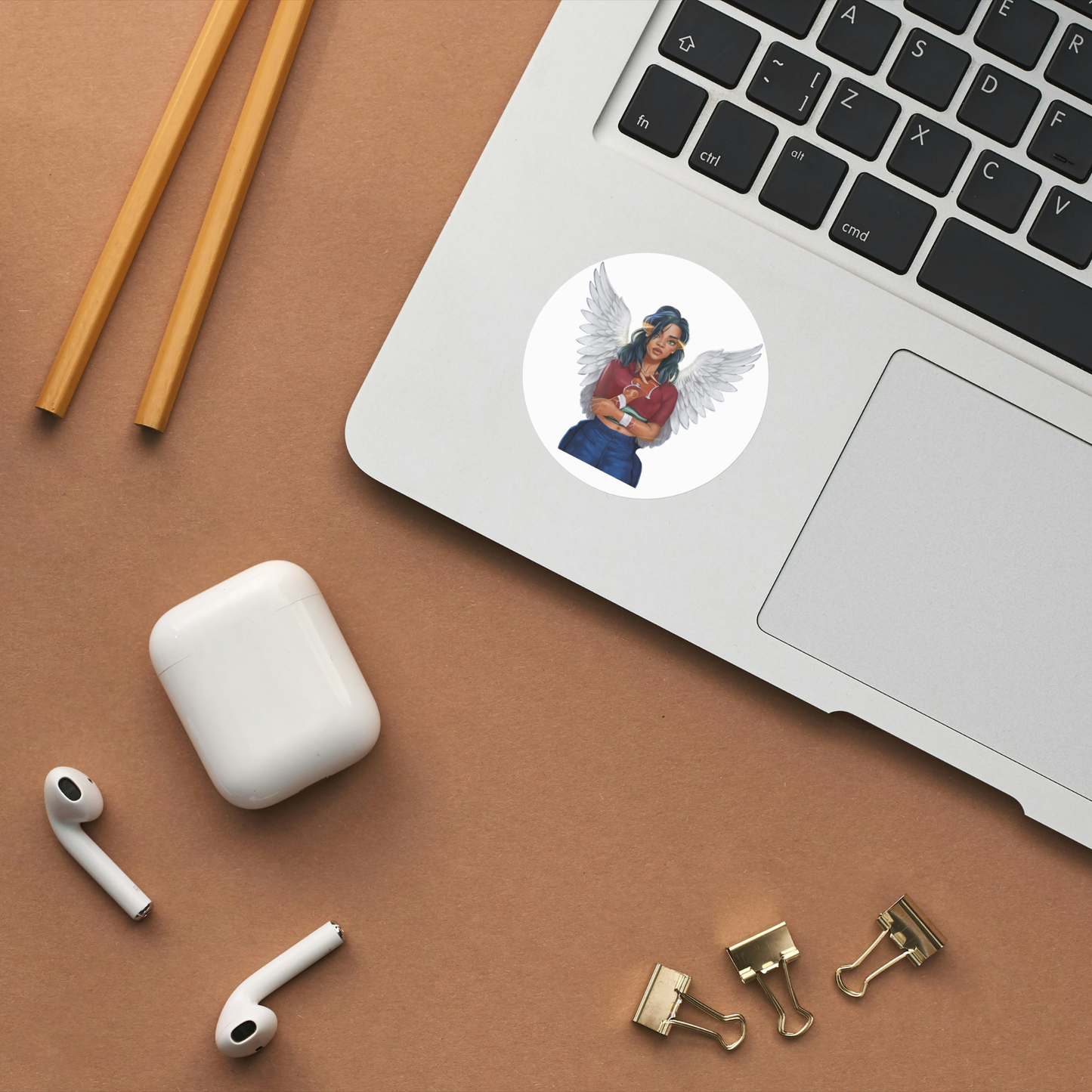 African American Hip Hop Angel Sticker